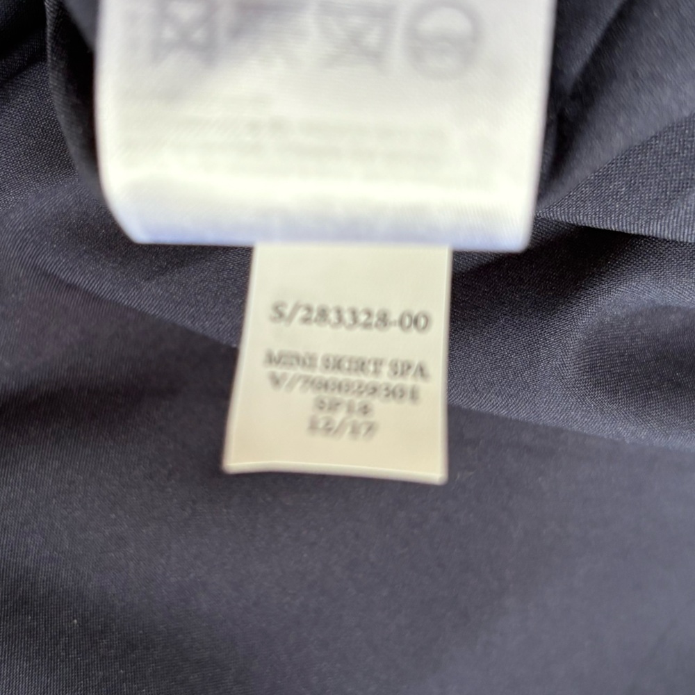 NWT Banana Republic Navy Blue and White Tweed Mini Skirt - Picture 8 of 8